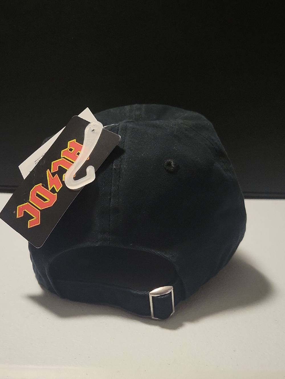 AC/DC Black Baseball Cap with White Embroidered Logo. 10 - Picture 2 of 3